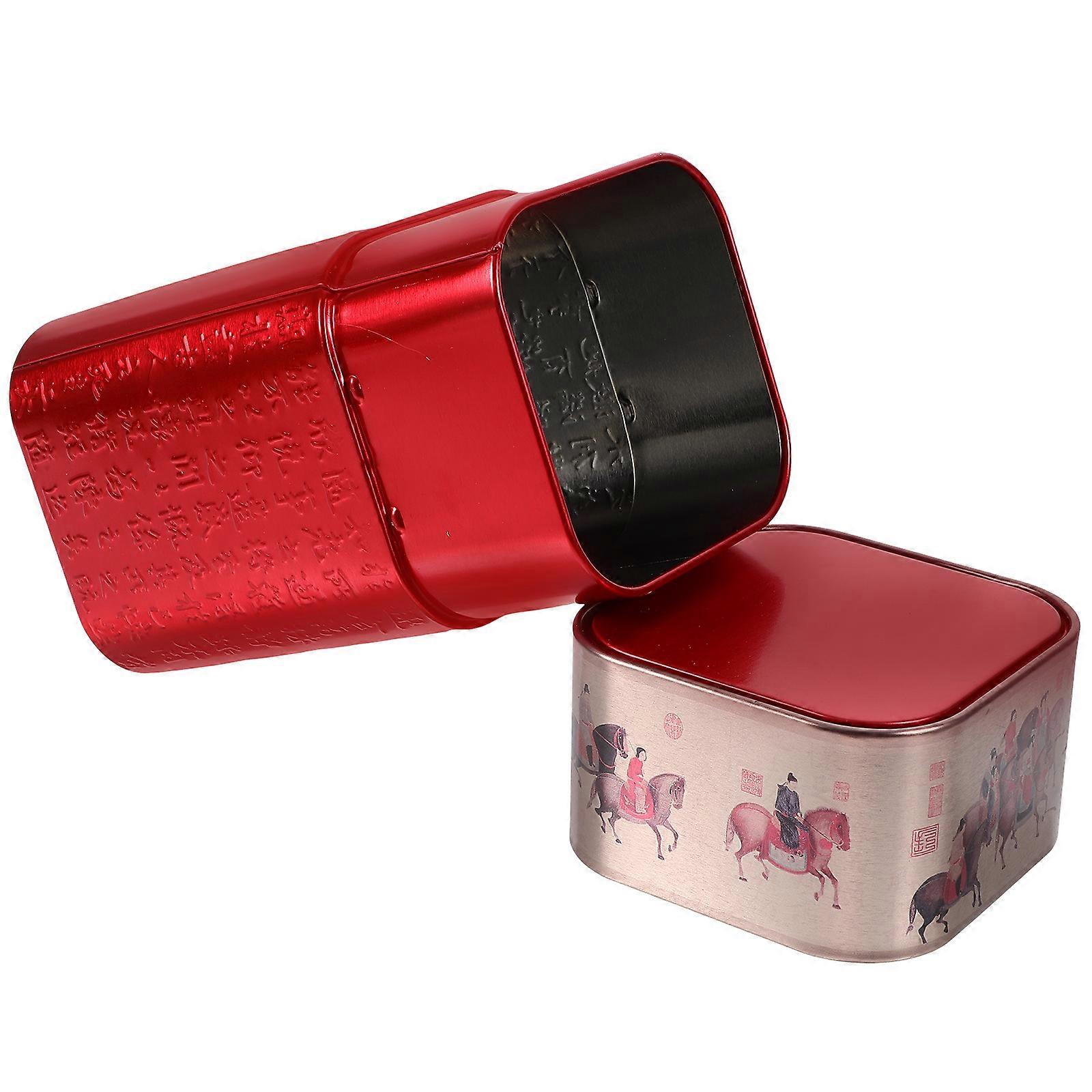 Tinplate Unique Tea Sealed Jar Desktop Small Candy Jar Multi-function Mini Tea Jar