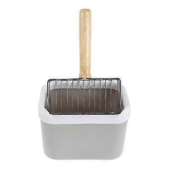 Cat Litter Scoop with Holder: Stainless Steel Cat Litter Scooper Sifter Box - Sifting Shovel with Handle - Poop Sifting Tool