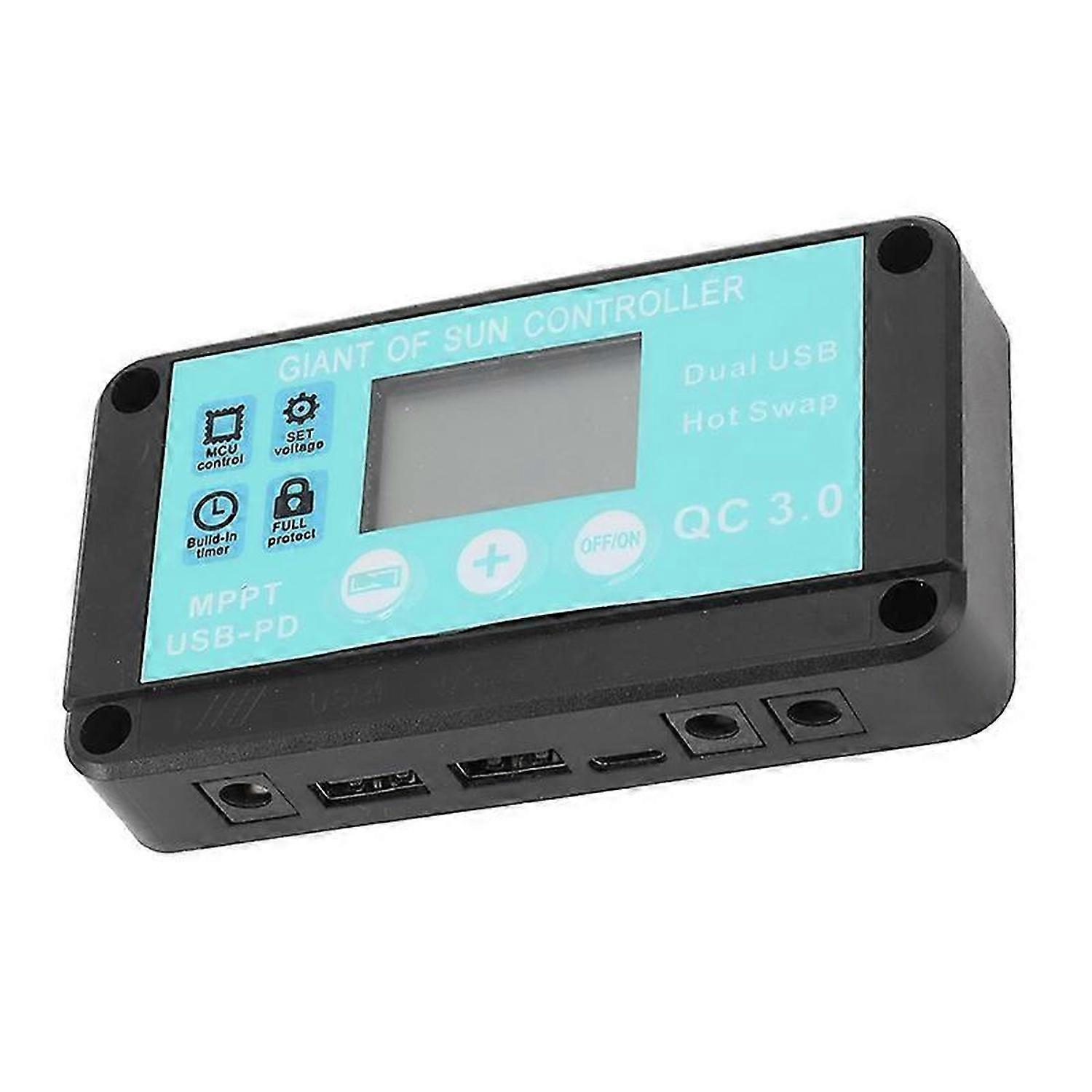 MPPT Solar Charge Controller Protection Solar Solar QC3.0 Controller with LCD Screen10A