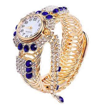 Fashion Blue Bracelet Watch Alloy Quartz Watch for Women 1Pcs