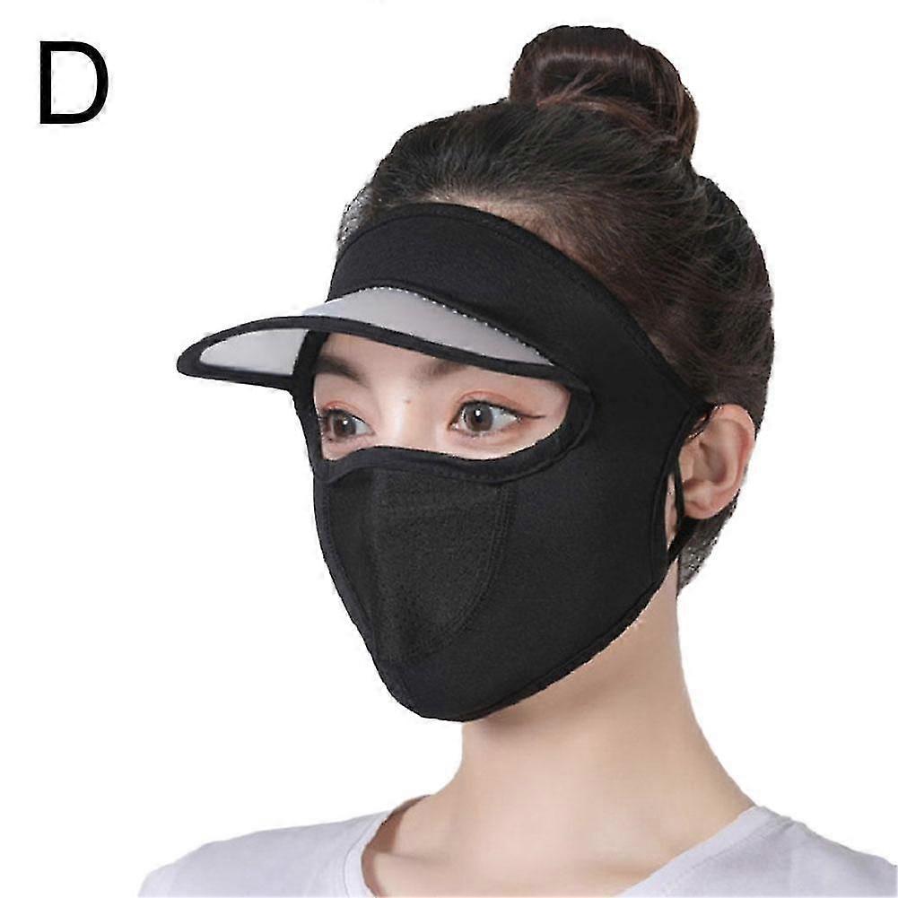 Thin breathable face mask full sun protection sunscreen section