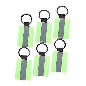 Reflective Keychain Tags 6 Pack, DoubleSided  Visibility for Backpacks and Zipper Pulls