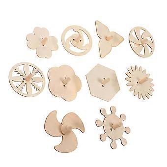 Wooden Spinning Tops DIY Craft Toys for Kids 40Pcs Unpainted Gyro Toys
