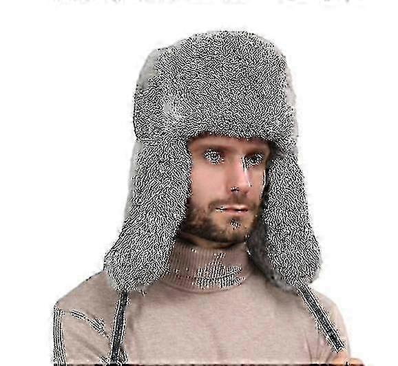 Russian Winter Hat with Ear Flaps compatible with Men