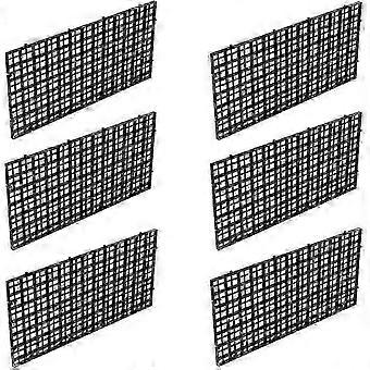 6pcs Grid Isolate Board Divider compatible with Fish Tank Bottom Black Filter Tray Aquarium Crate