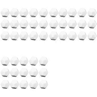 Set da 45 dadi bianchi vuoti da 22 mm, cubi da 12 dadi arrotondati in acrilico per giochi, divertimento, adesivi fai da te e insegnamento della matematica