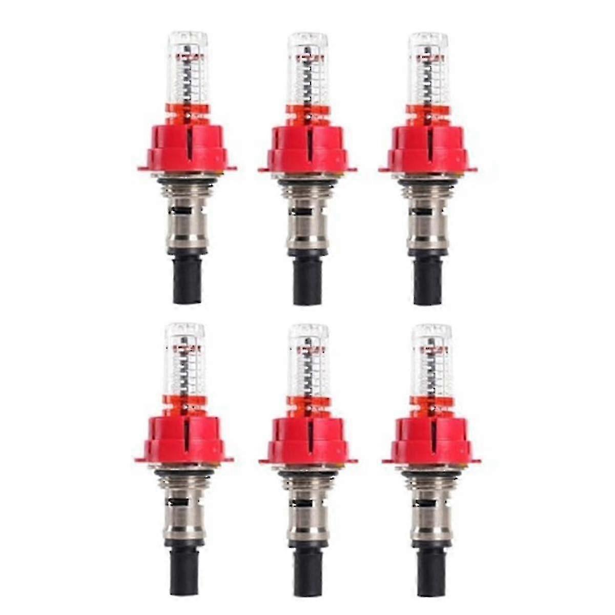 6-Pack Visual Flow Meter for Underfloor Heating Systems - Hydronic Regulator