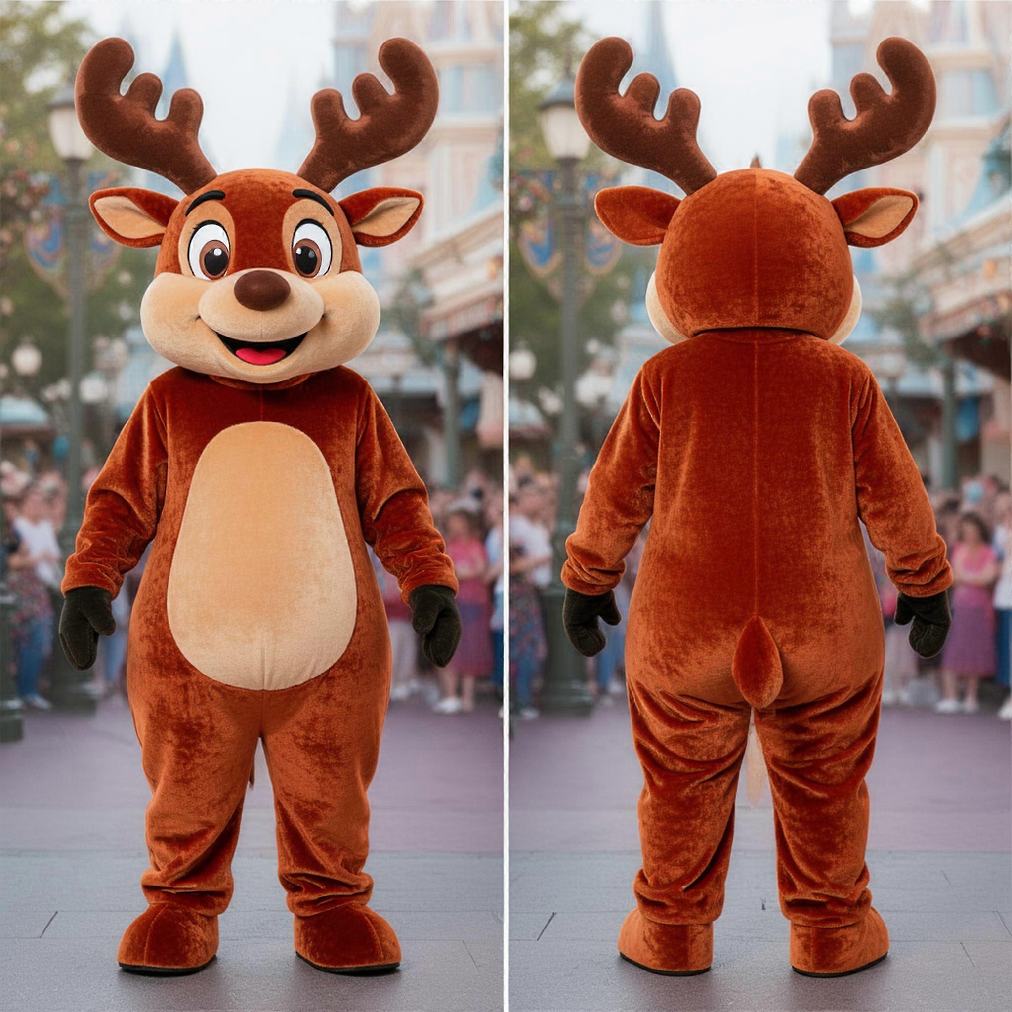 MASTICOT Rust Orange Cartoon Reindeer Mascot