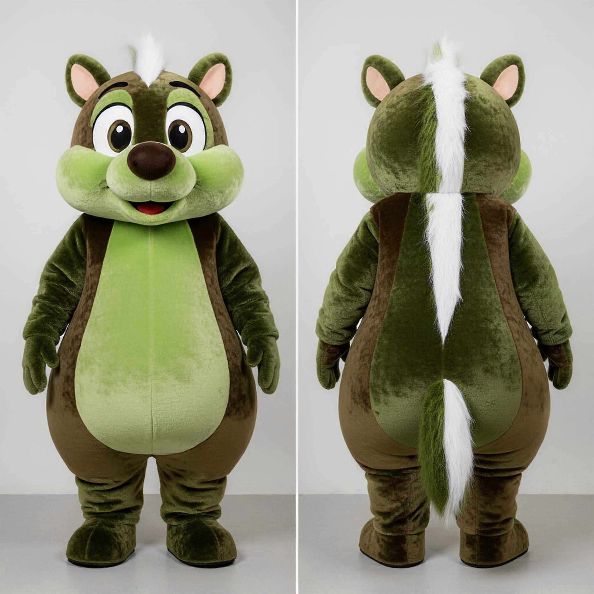 MASTICOT Olive Green Cartoon Skunk Mascot