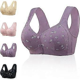 Bras For Older Women, Comfortable Convenient Front Close Button For Older Women No Wire, Front Buckle Bra Comfy Corset Bra