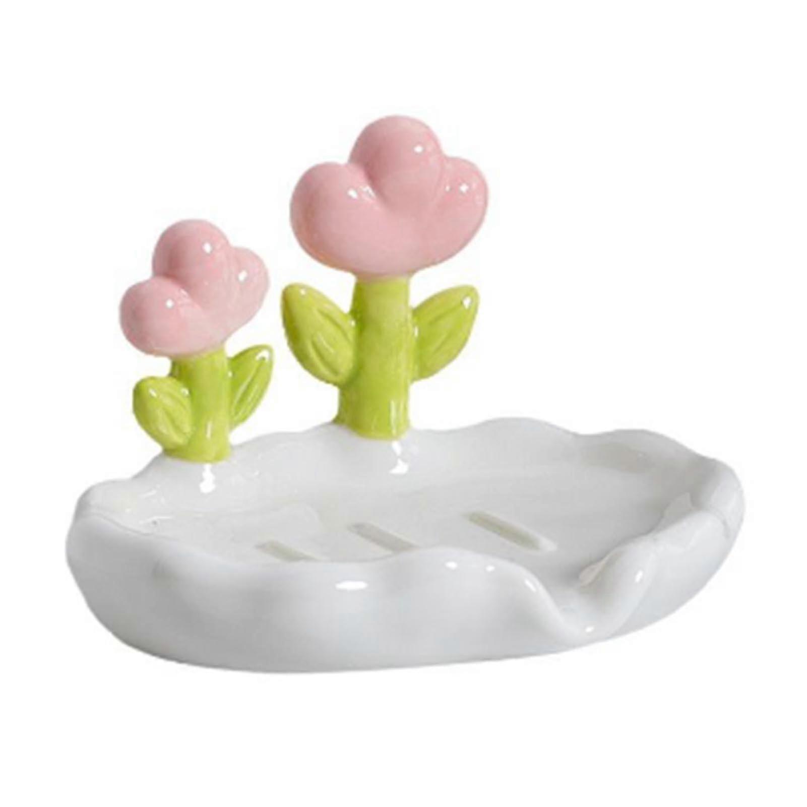 Drainage-Focused Flower Soap Dish PP