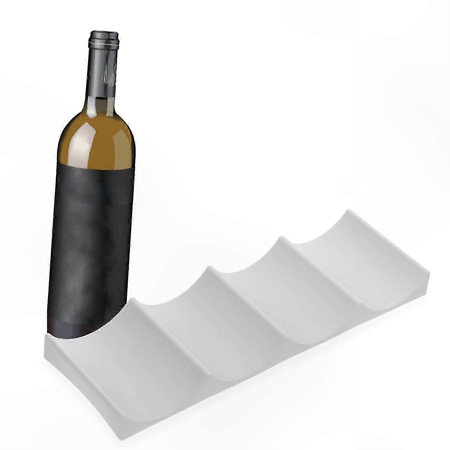 Stackable Wine Rack with Wave Grooves for Kitchen Storage and Organization