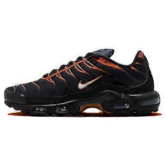 Nike Air Max Plus Abriebfeste, abriebfeste Low-Top-Freizeitschuhe für Herren, Schwarz/Orange, FN6949-400