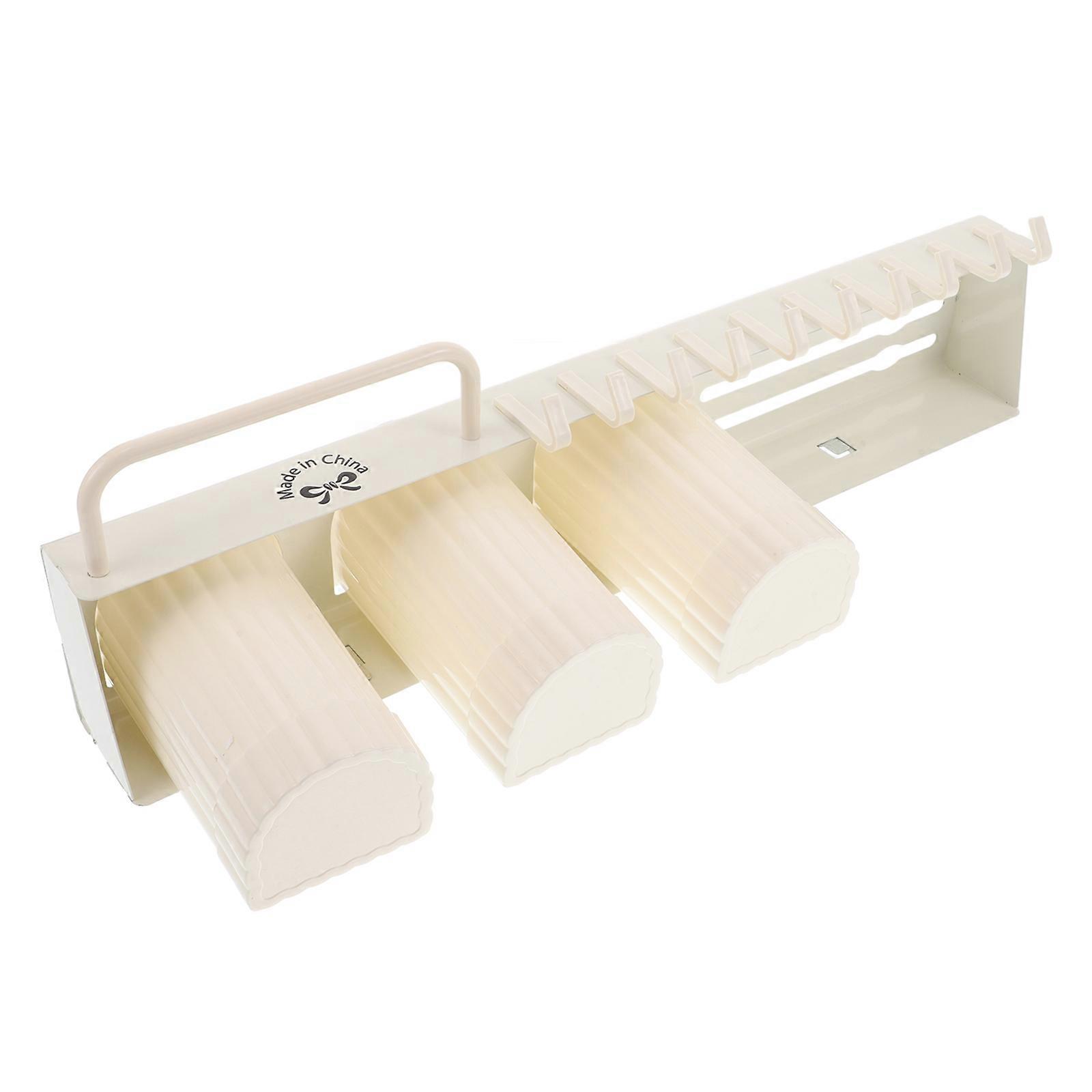 Multifunctional Wall Mounted Storage Rack with Hooks for Kitchen Use