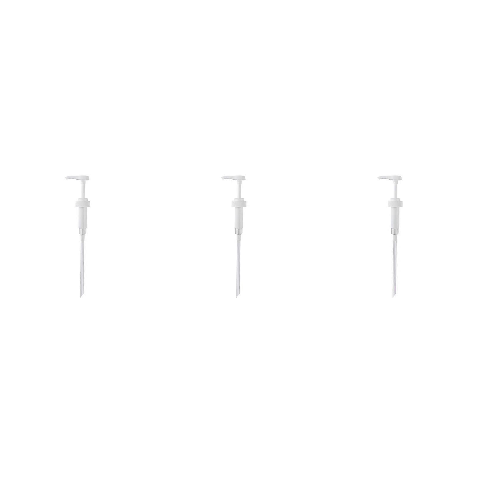 Syrup Nozzle Plastic Press Pump Head for Portion Control 3Pcs White Set
