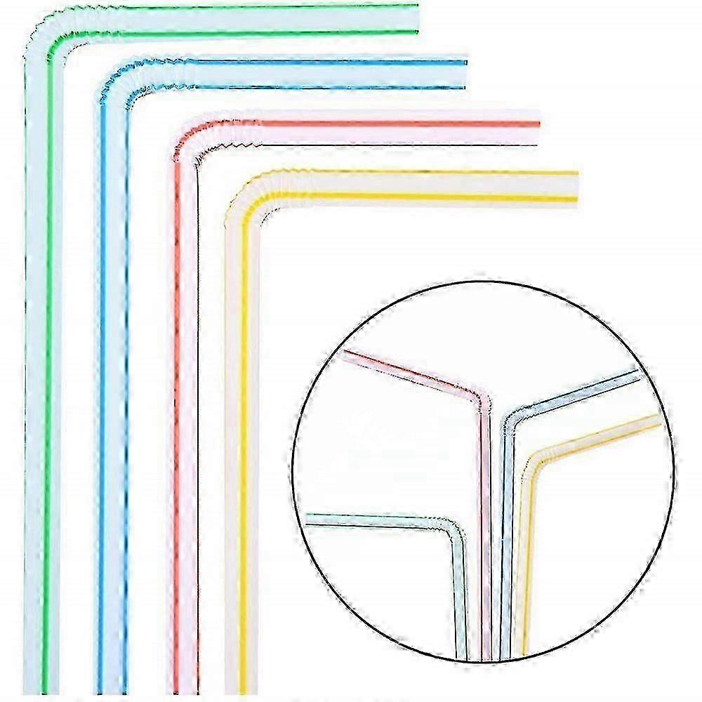 21cm Flexible PP Straws Bulk Pack