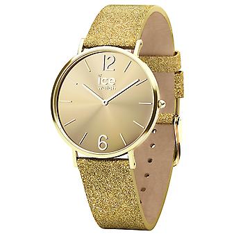 Ice laminated Quartz Analog Woman Watch with Ic015087 Synthetic Leather Bracelet