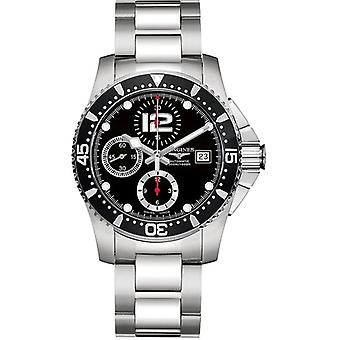 R. longines hydroc cro aut ac e/neg Automatic Analog Man Watch with Stainless Steel Bracelet L36444566