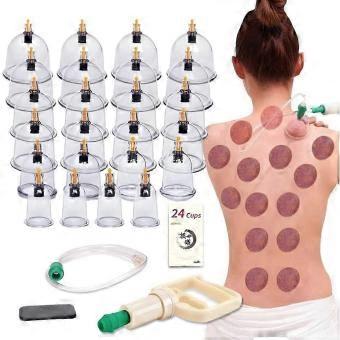 Cupping Therapy Sets,24 Cups Cupping Set with Pump Vacuum Suction Cups for Body Cellulite Cupping Massage Back Pain