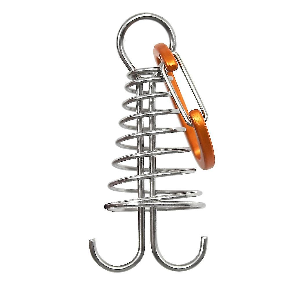 Pxcl 10 Pcs Awning Tent Fixed Hook Buckle Plank Floor Spring Nails Fixed Hook Windproof Outdoor Camping