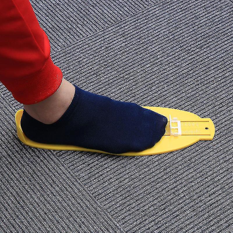Foot Measuring Device Adults Foot Length Measure Tool Shoes Size Measuring Gauge (yellow)