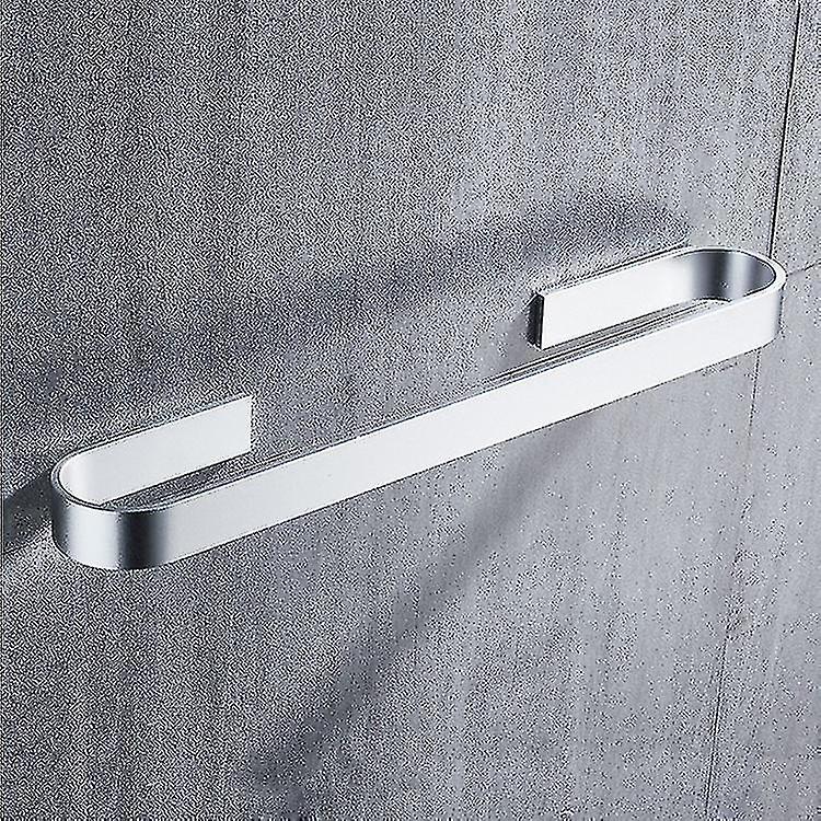 自己粘着性タオルバーソリッド厚くシルバータオルレールスペースアルミ防錆壁掛けタオルラック