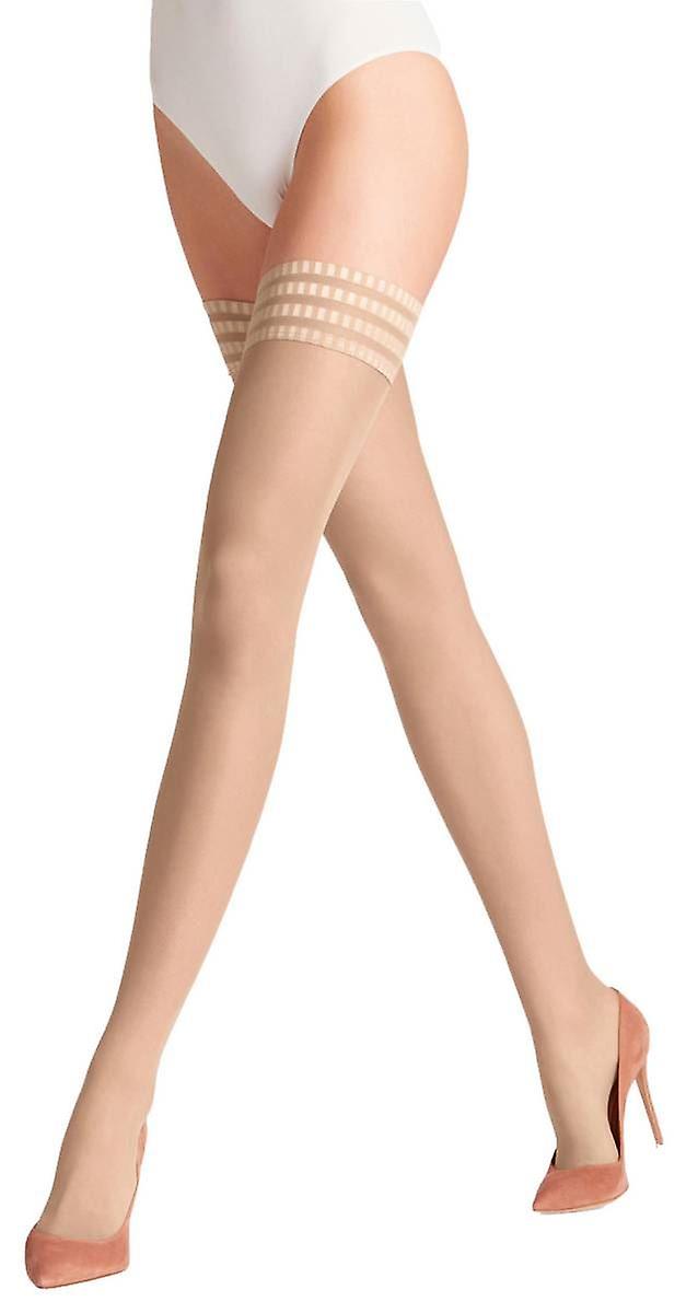 Falke Pure Matt 20 Denier Stay Up Stockings - Cocoon Beige