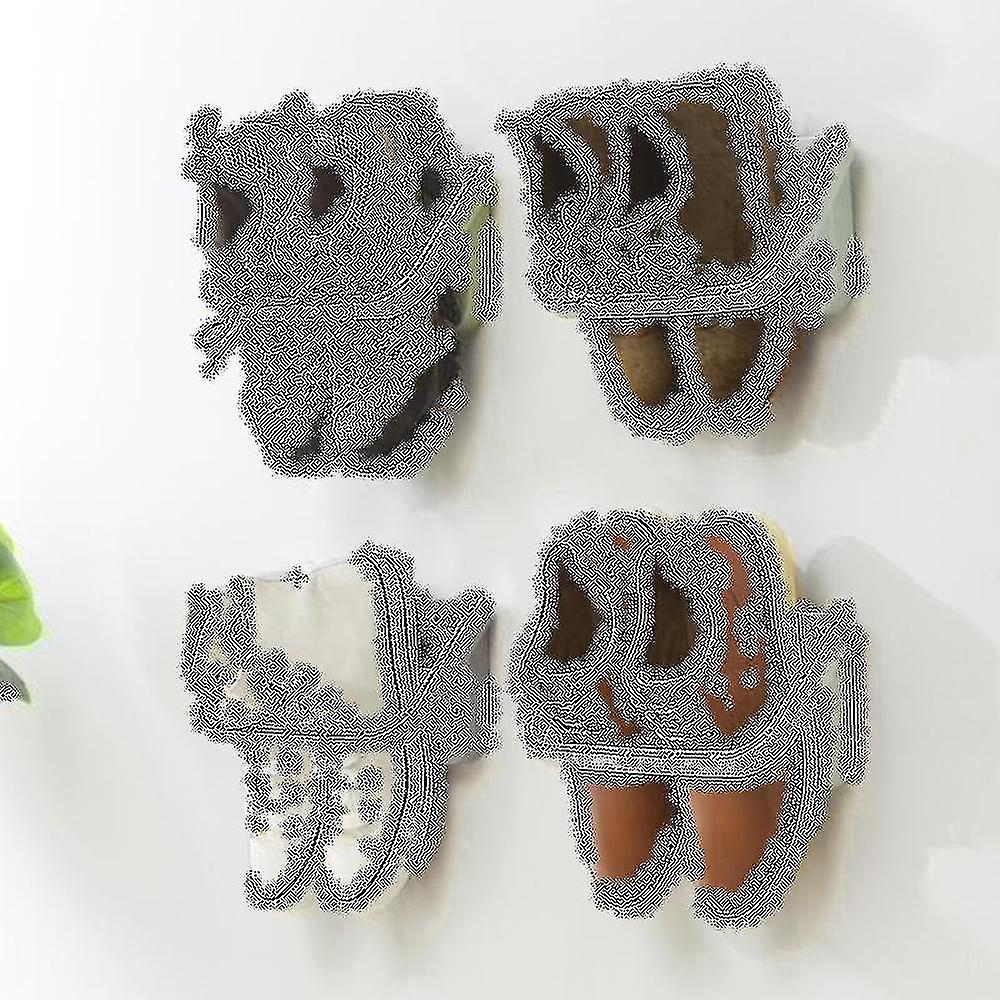 4 Pieces Foldable Wall Mounted Shoe Rack, Folding Shoe Rack Hanging Shelf For Shoe Storage Shelf, 4 Pcs Gray