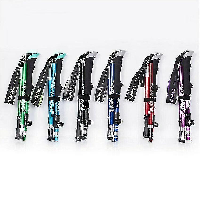 2023 New 5 section Folding Trekking Poles Walking Stick Hiking Naturehike Antishock