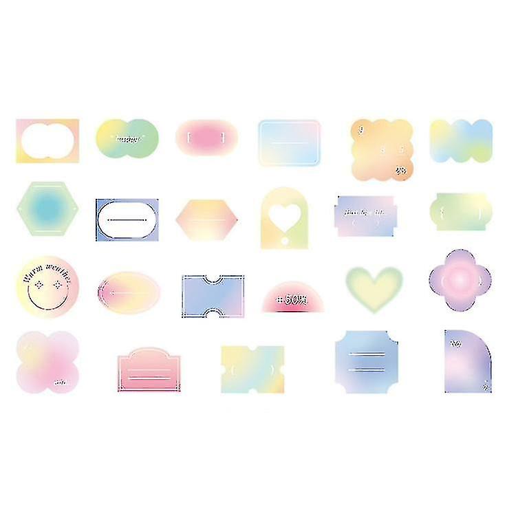 Aesthetic Stickers Gradient Color Heart Shape Notebook Journal Phonecase Decoration