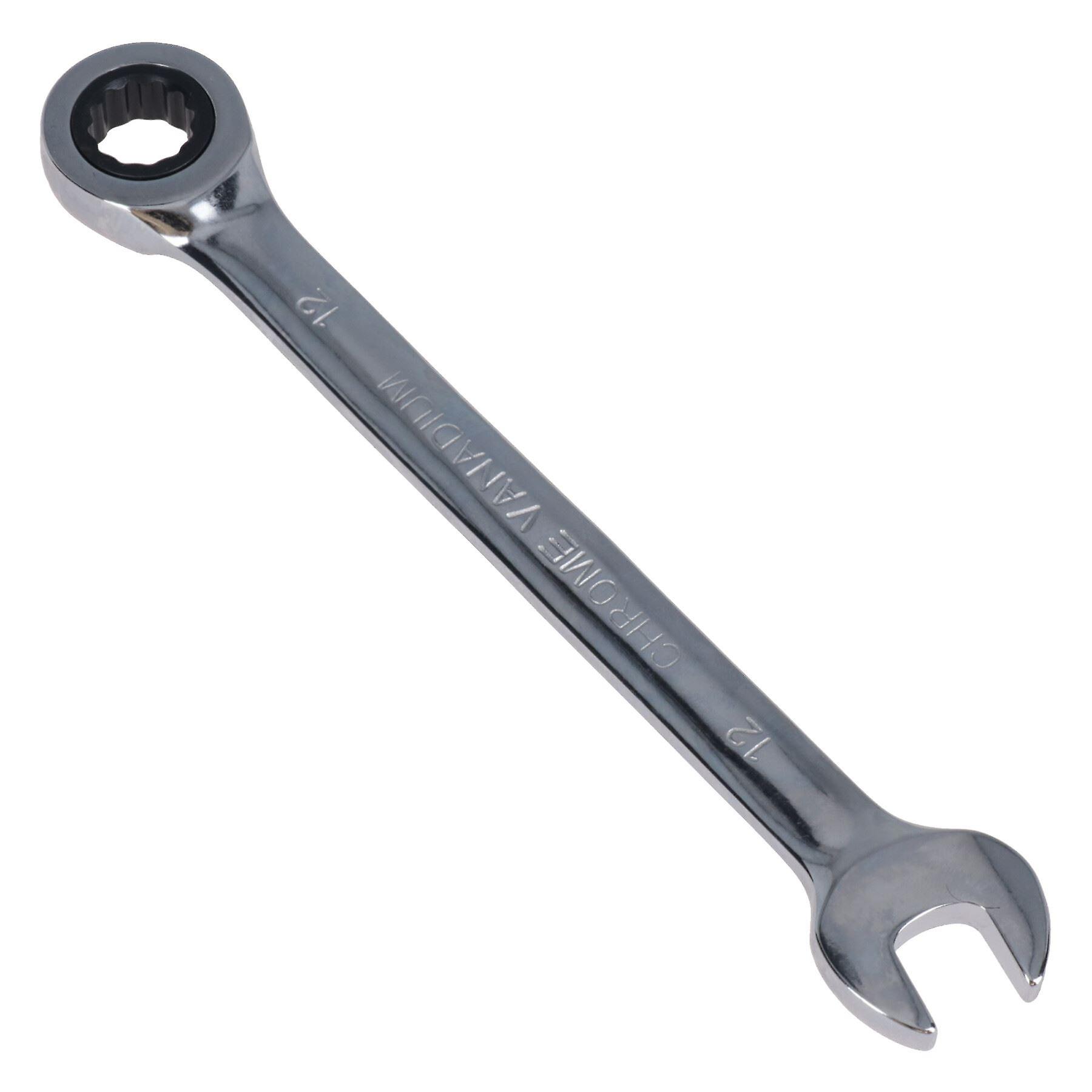 12mm Metric Combination Ratchet Ratcheting Spanner Wrench Bi-Hex 12 Sided