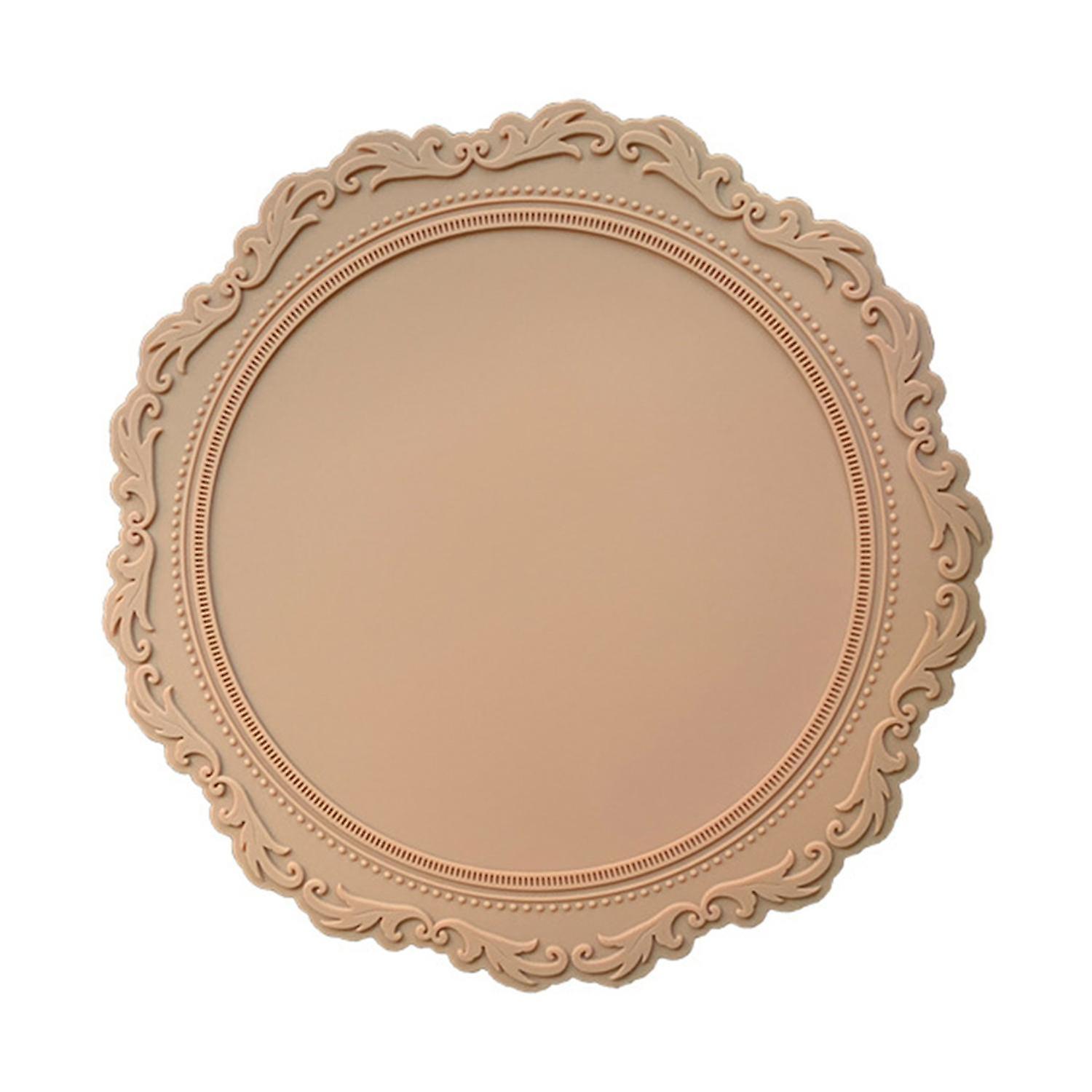 Coaster Vintage Embossed Flower Pattern Design Silicone Multipurpose Tableware Mat Decor Protection