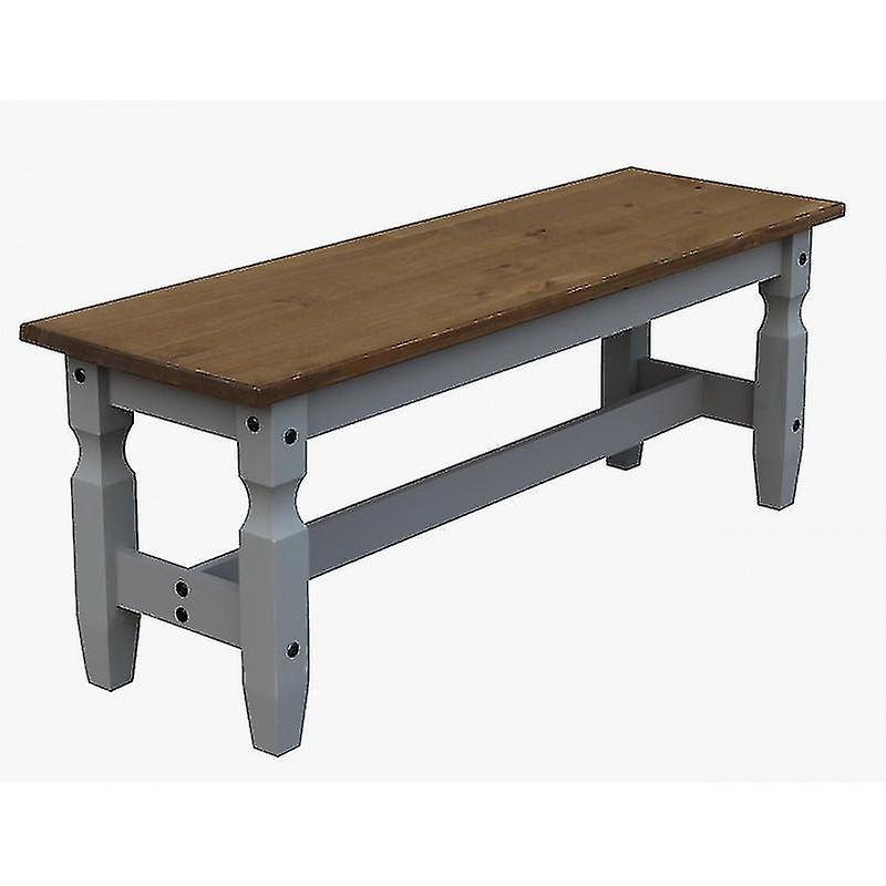 Corona Grey Wax 4ft Dining Bench
