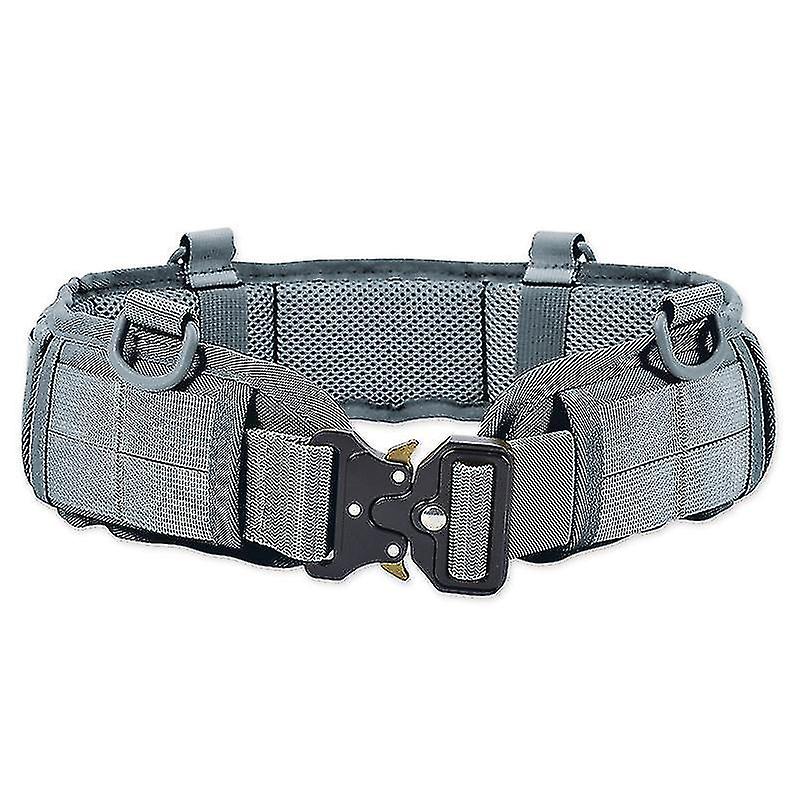 Grey Tactical Waist Seal Nylon Thickened Belt Multifunctional Molle System Waist Seal Waterproof And