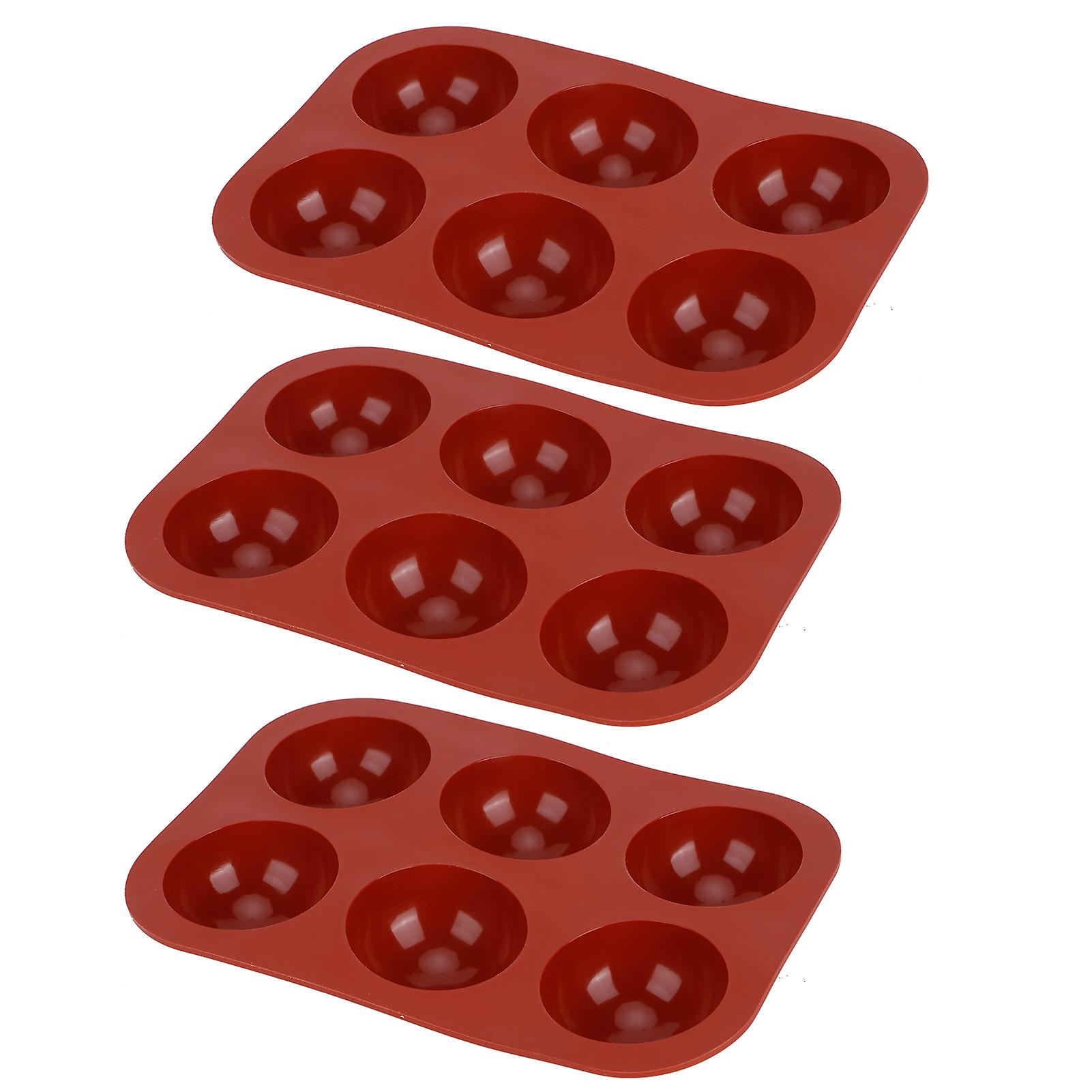 3Pcs Hemispherical Mold Silicone Baking Mold for Chocolate Pudding Mousse Dessert Kitchen Tools