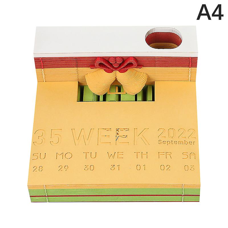 3D Memo Pads,Christmas Tree Paper Sculpture Craft Notes Paper With Silhouette,3D Art Notepad With Pen Holder Non-Sticky Notepad