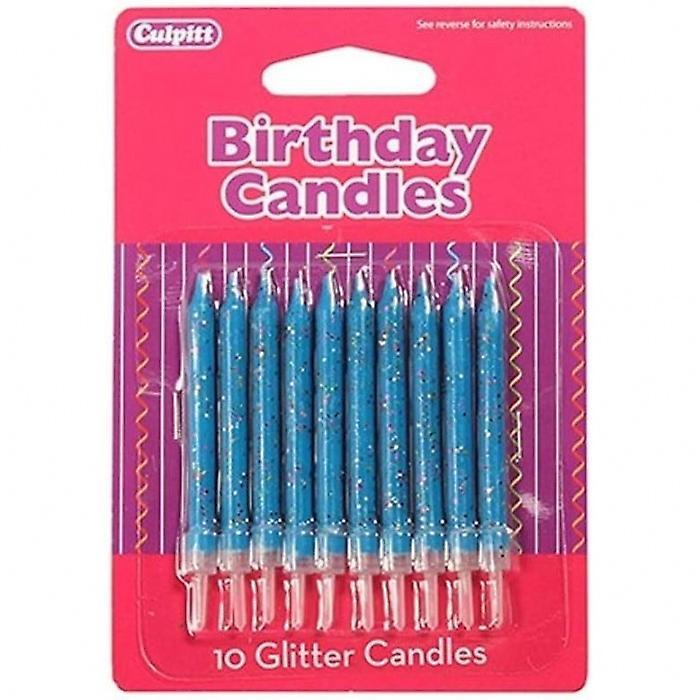 Culpitt Glitter Birthday Pick Candles (Pack of 10)
