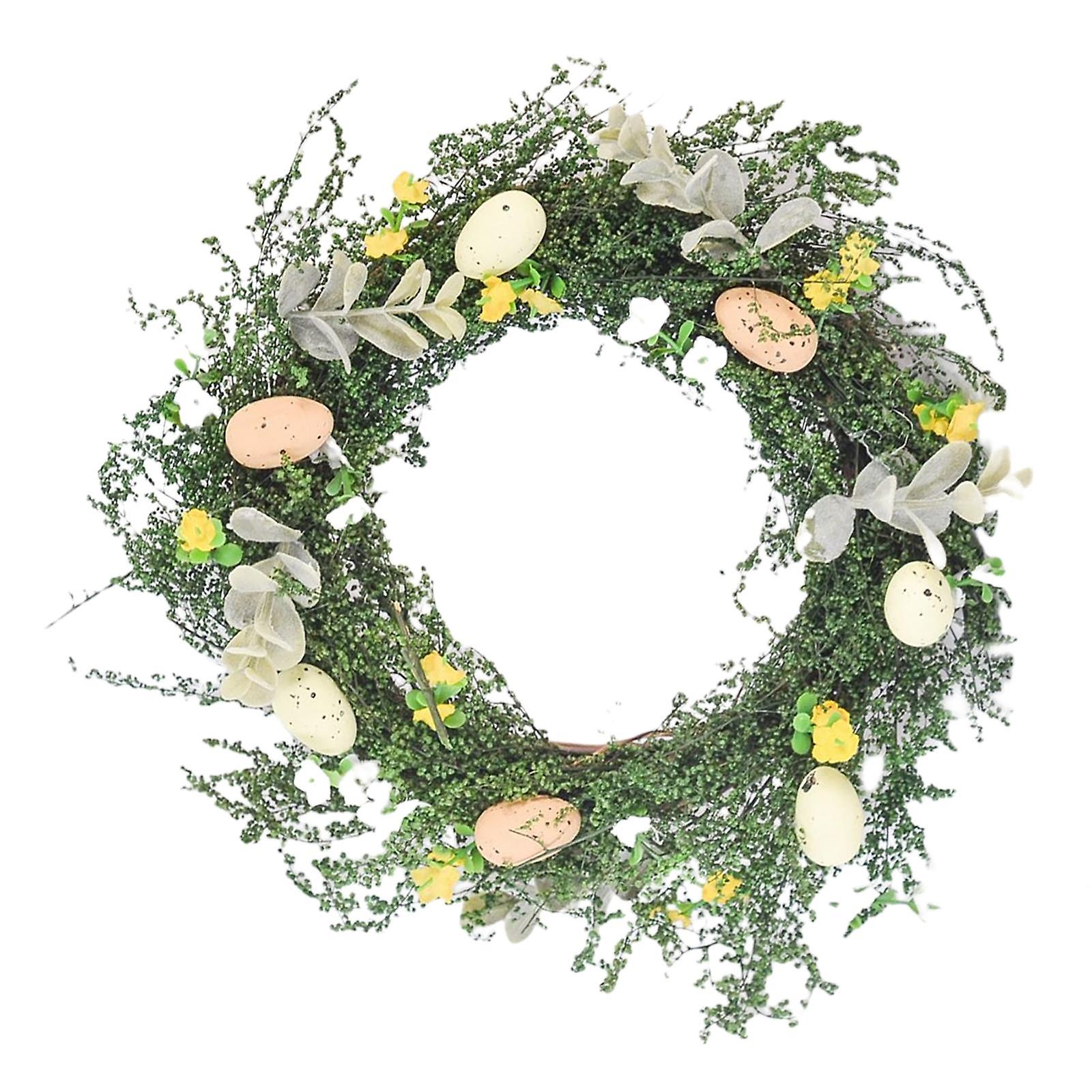 Round Easter Wreath Window Decoration for Photo Props Easter Ornaments