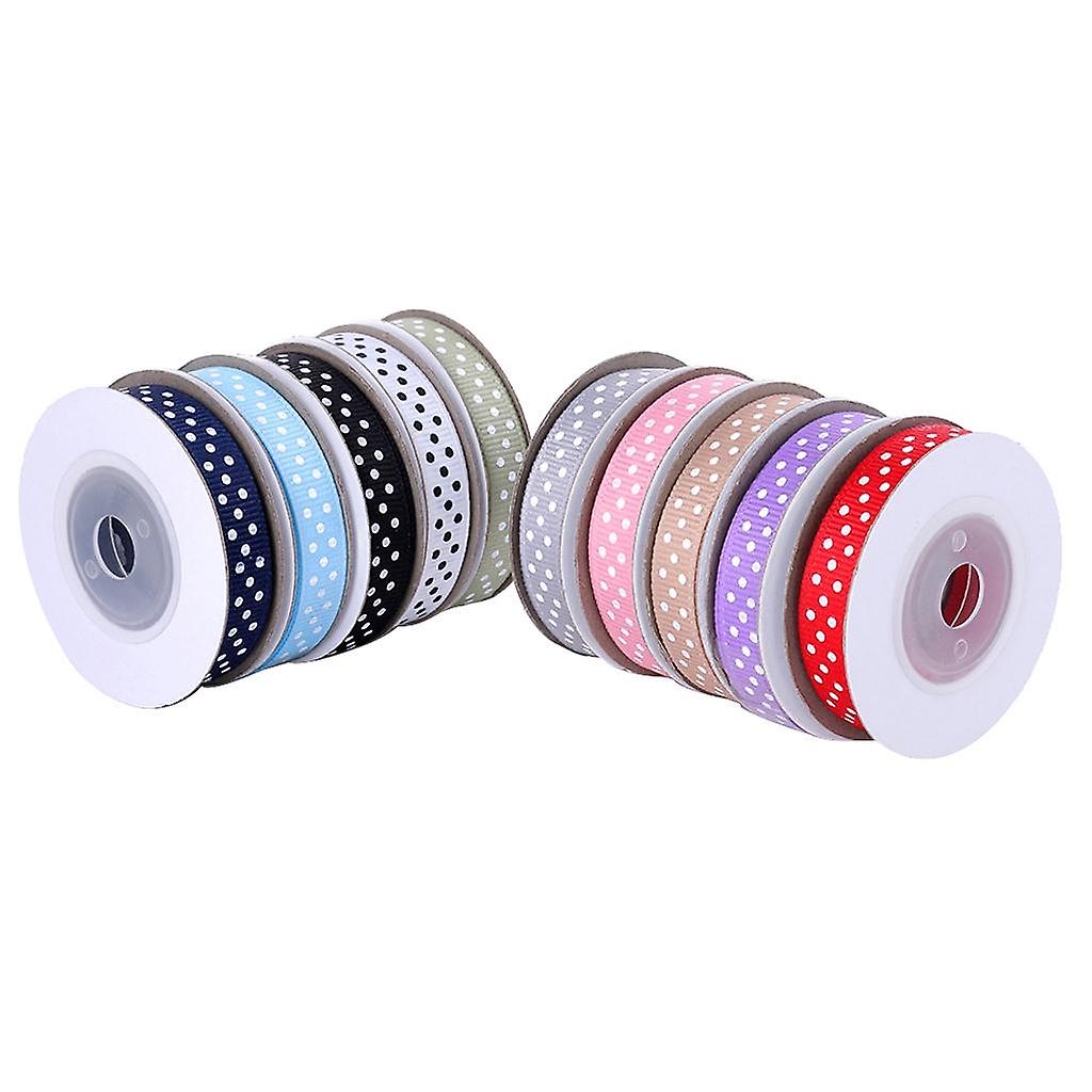 10 farieb 5 yardov 10 mm grosgrain stuha s potlačou DIY príslušenstvo do vlasov