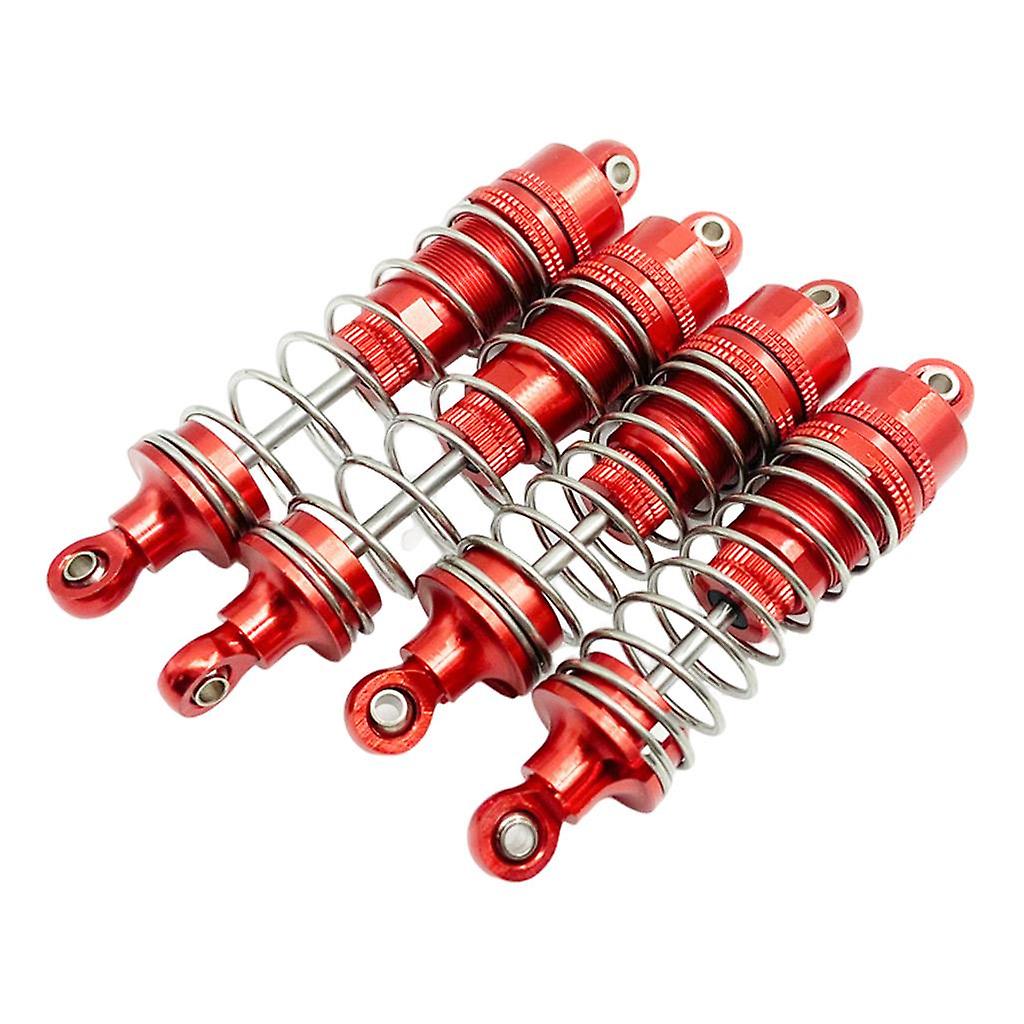 4Pack RC Front and Rear Shock Absorber for Wltoys 104001 Crawler Trucks Red