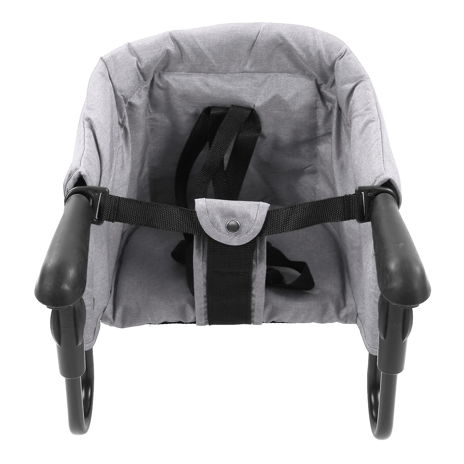 Clip-on high chair, easy to assemble, foldable, sturdy, durable, high safety, for table from 2 to 8.4 cm, gray