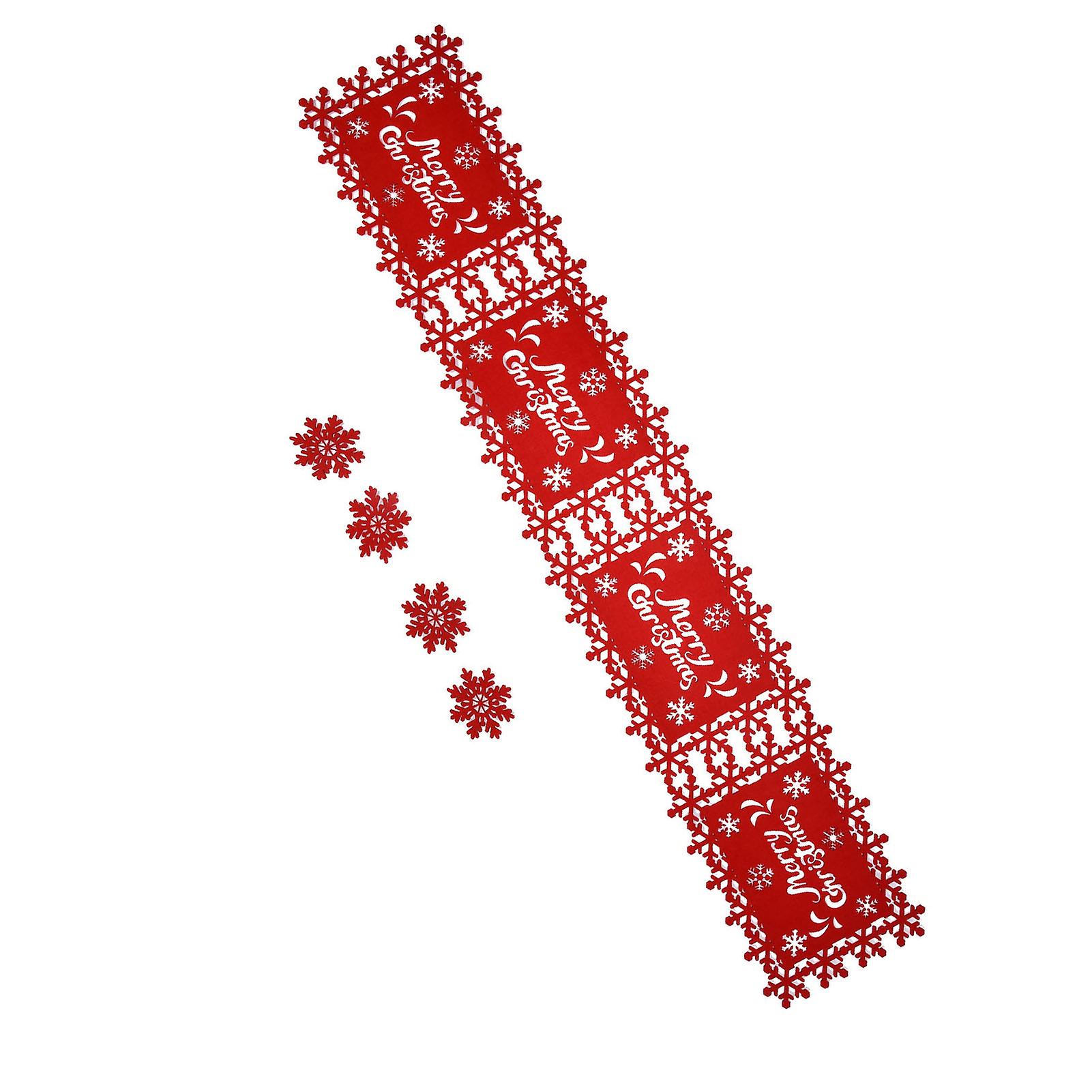 GPB Christmas Table Runner Placemat Heat Protection Water Absorption Felt Table Runner Placemat(4 English Placemats 4 Coasters )