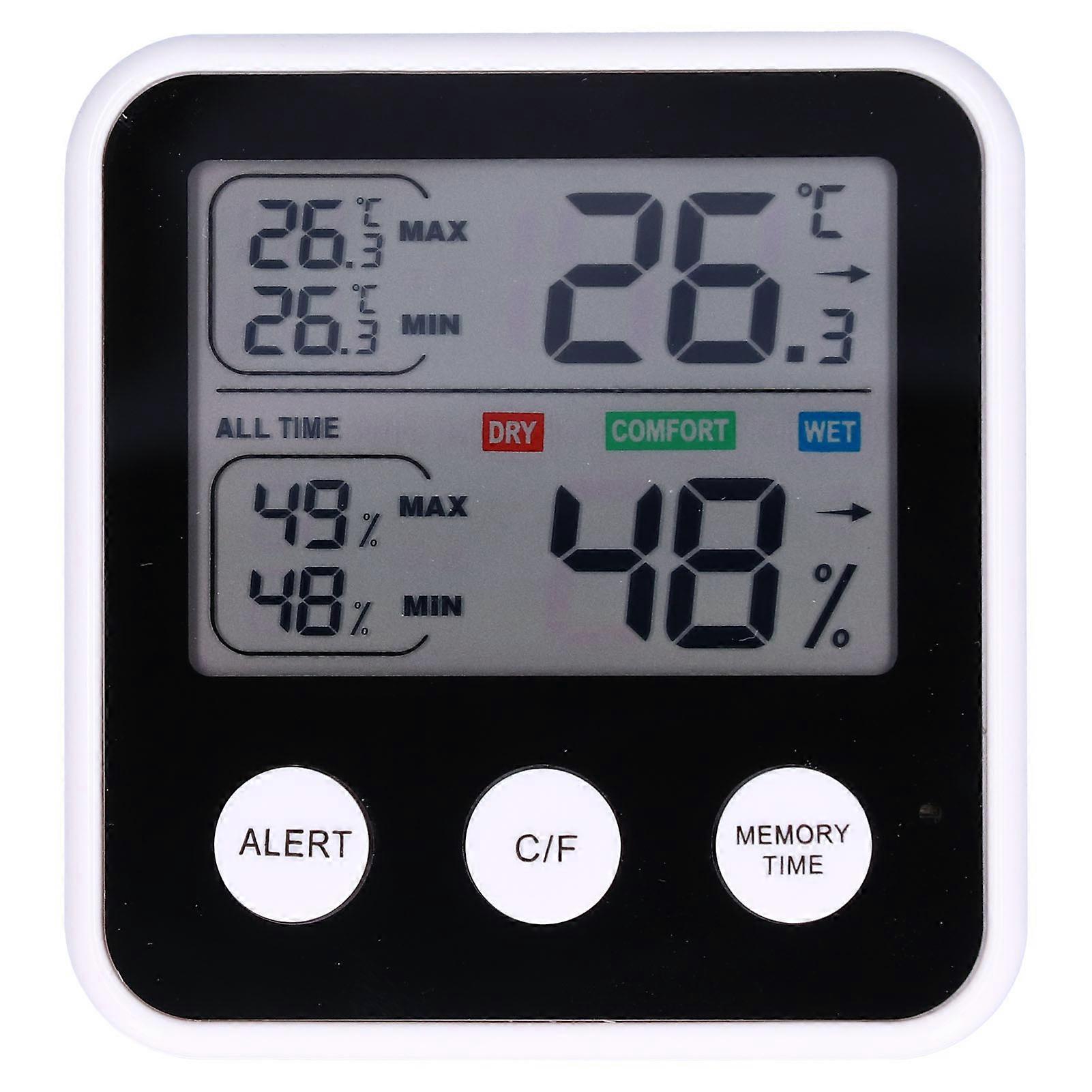 Temperature Humidity Meter Thermometer Hygrometer Moisture Tester with LCD Display for Indoor