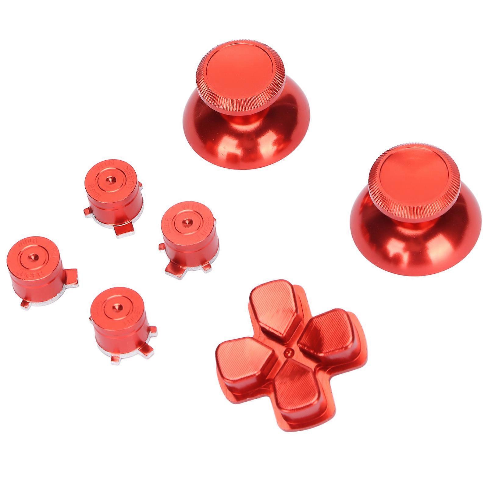 Controller Button Joystick Key Aluminum Alloy ABXY Buttons for Playstation5 ControllerRed