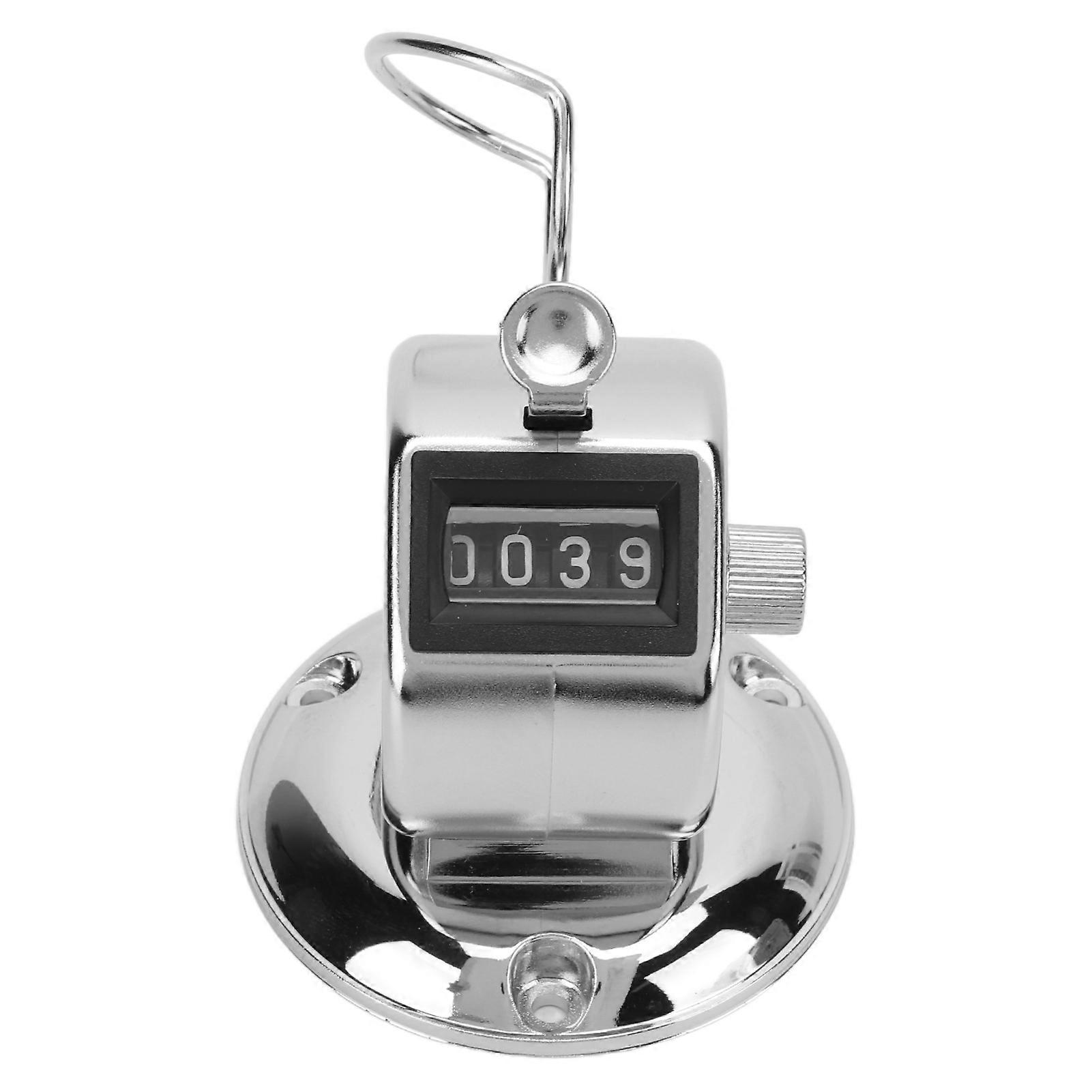 Clicker Counter 4 Digit Clear Lettering Accurate Hand Counters Clickers with Metal Shell for Row People Goods Inventory