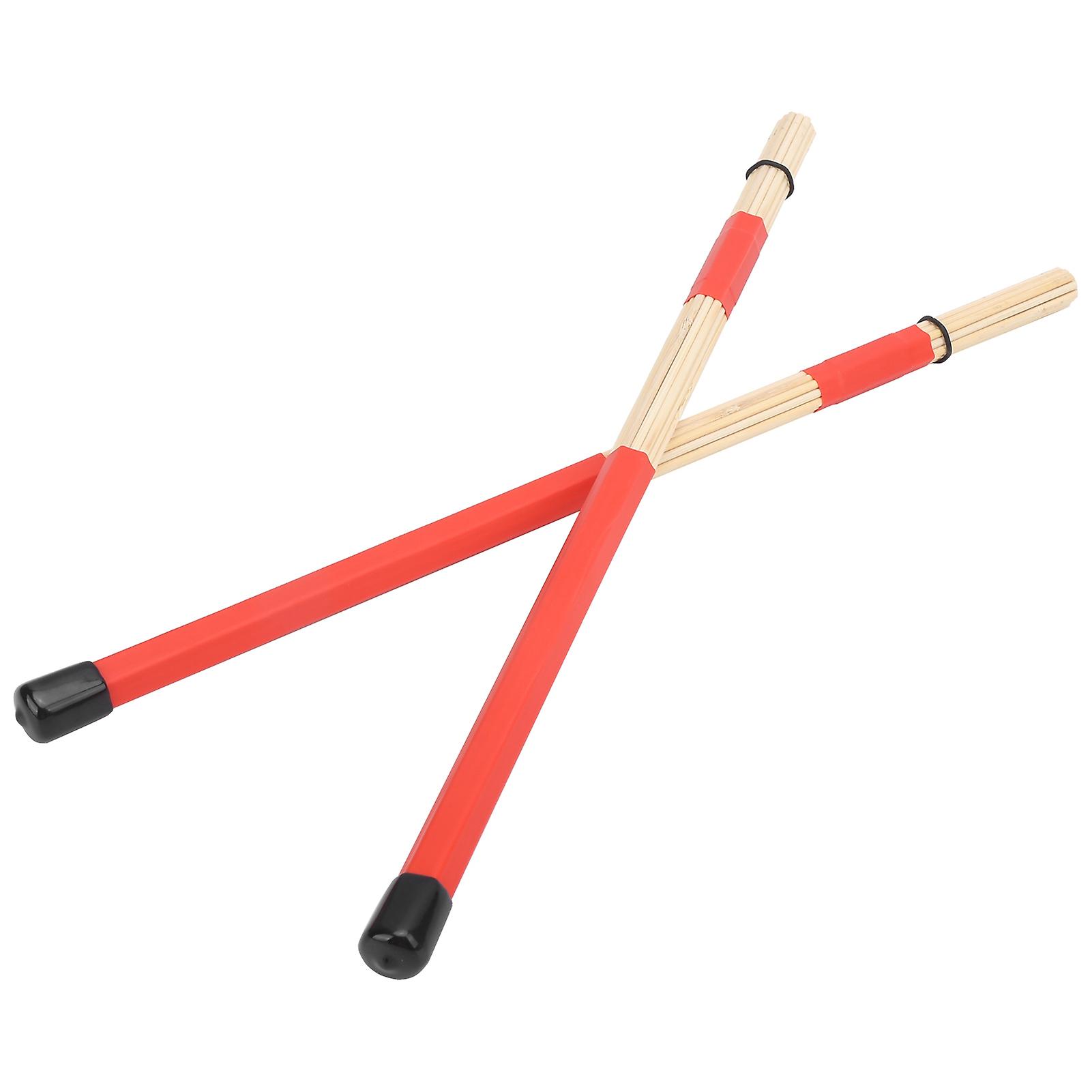 1 Pair Drum Set Beam Sticks BundledDowel Drumsticks Performance Percussion Accessories(Red )
