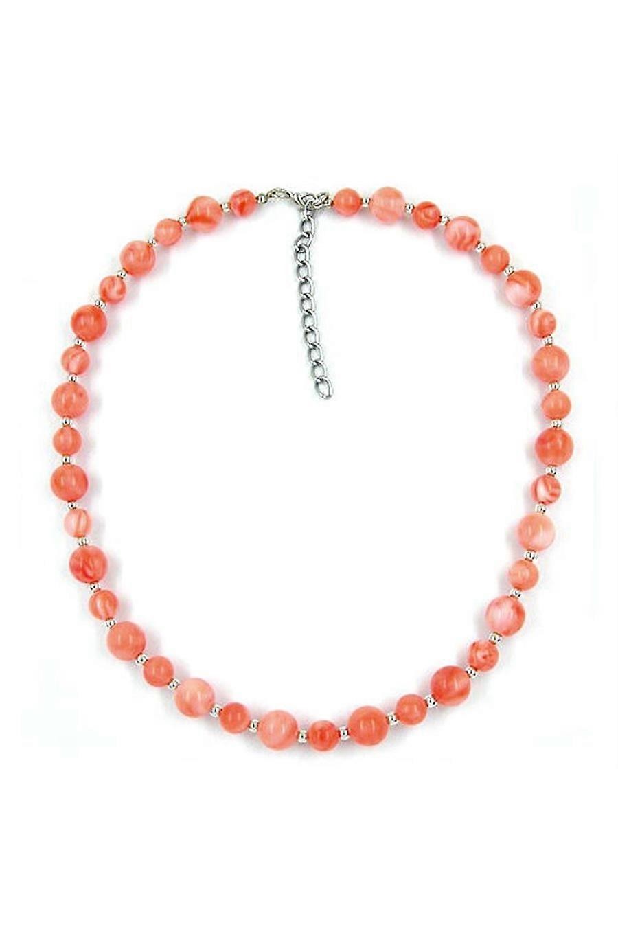Necklace Beads Salmon-white 45cm - Gl04546