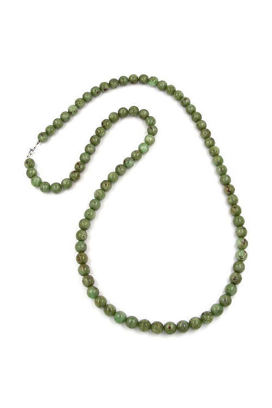 Necklace Beads 12mm Olive-green - Gl02119