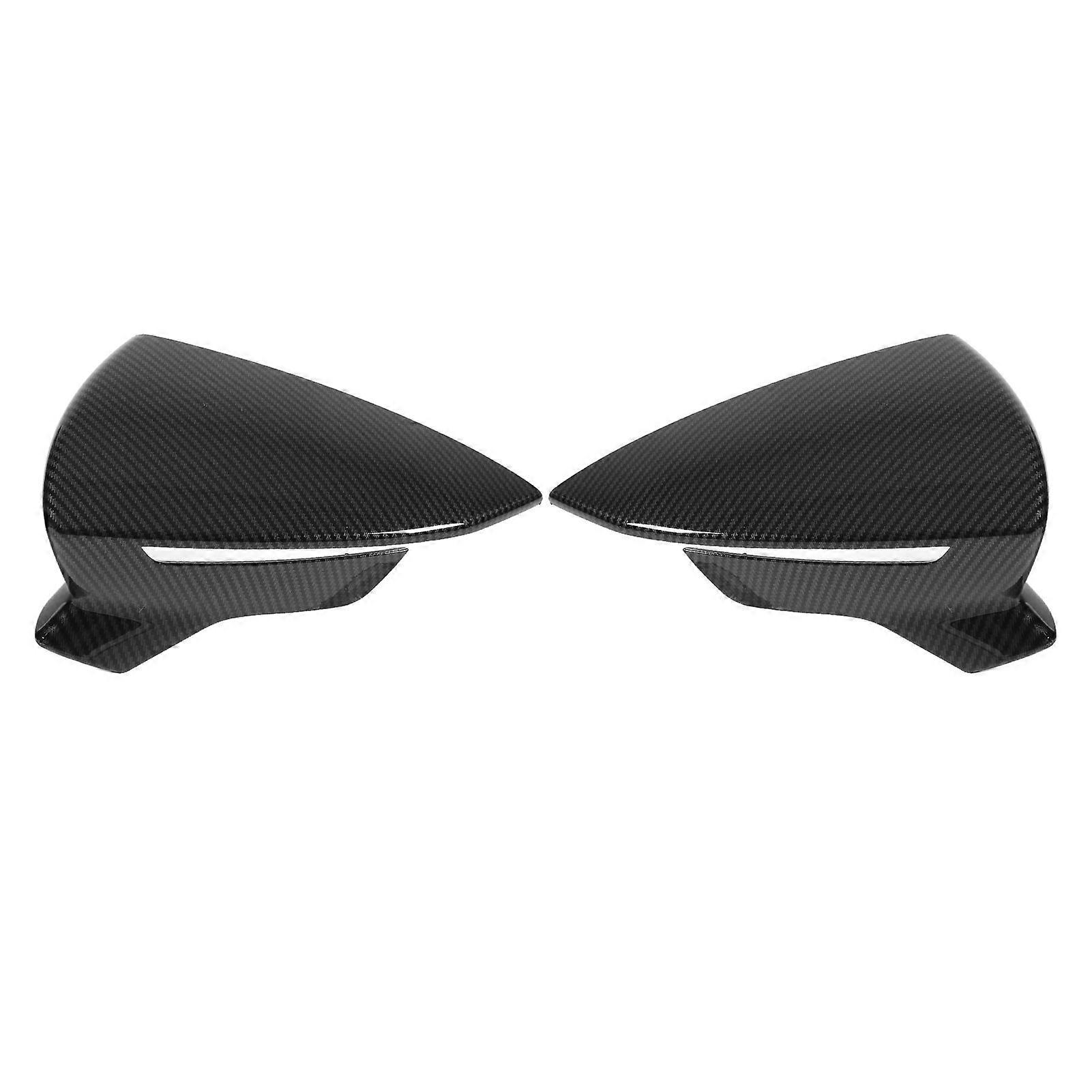 Pair of Left and Right Side Wing Mirror Cover Caps for SEAT Leon MK3 5F ST FR Cupra 2013-2019 Carbon Fiber Style
