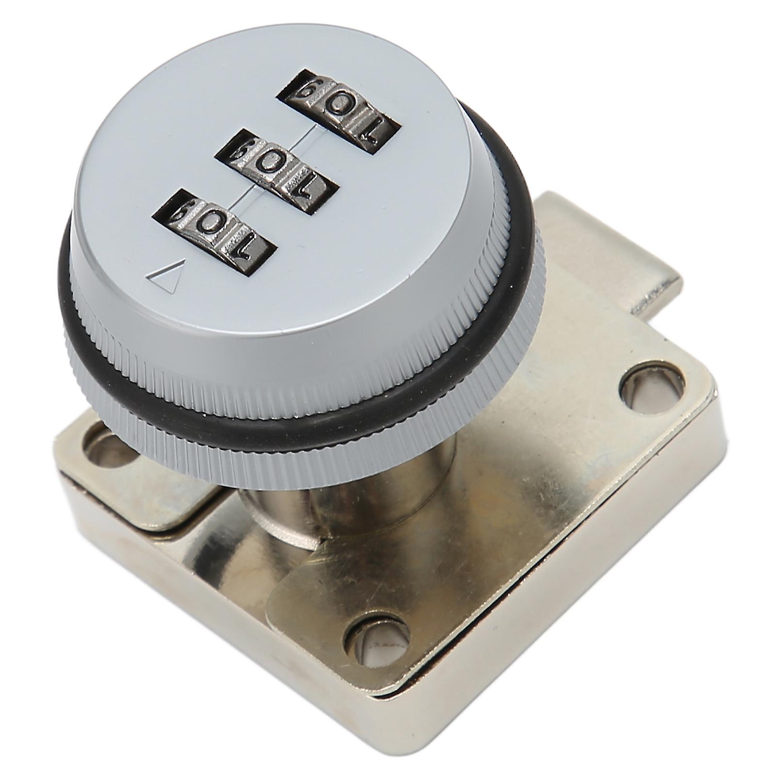 Combination Cam Lock Zinc Alloy Keyless Password Drawer Lock for Home Office Wardrobe Locker Grey 